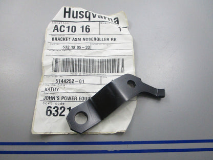 NEW OEM 532180533 Husqvarna Noseroller RH Bracket Assembly 0810