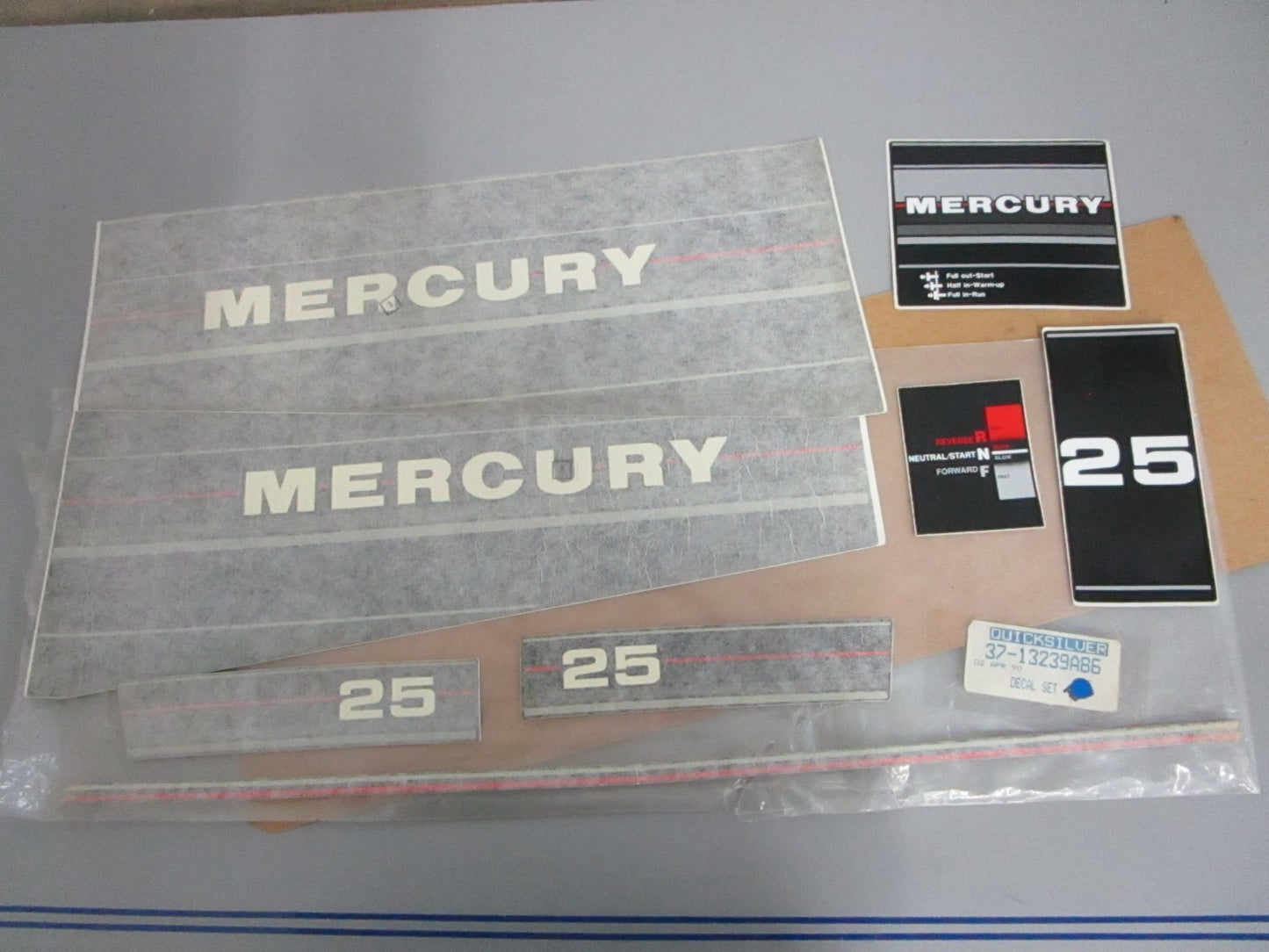 *NEW OEM* 0820 Mercury Quicksilver Decal Set 37-13239A86