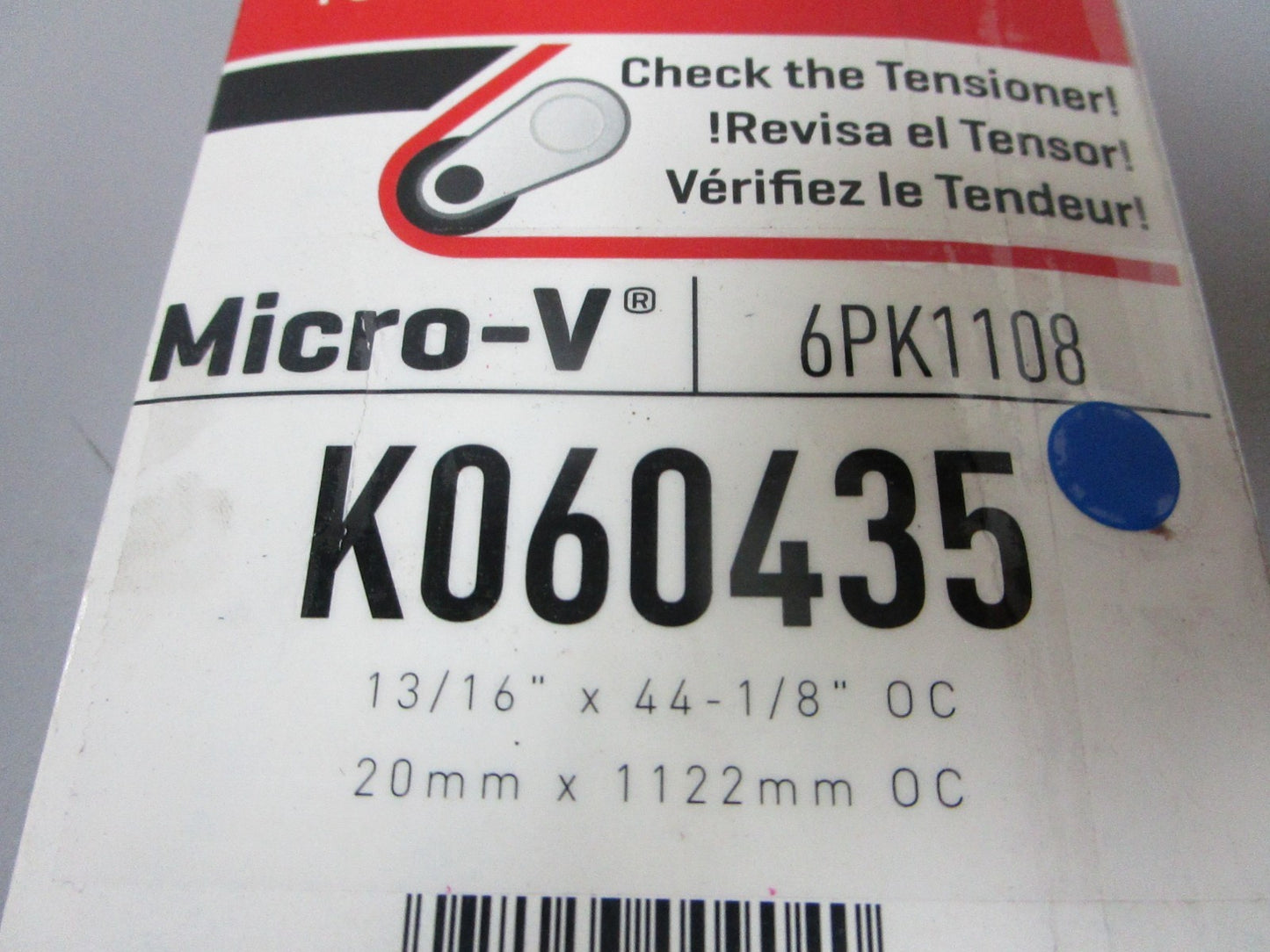 NEW K060435 Gates Micro-V 13/16" x 44 ⅛" Serpentine Belt 0720