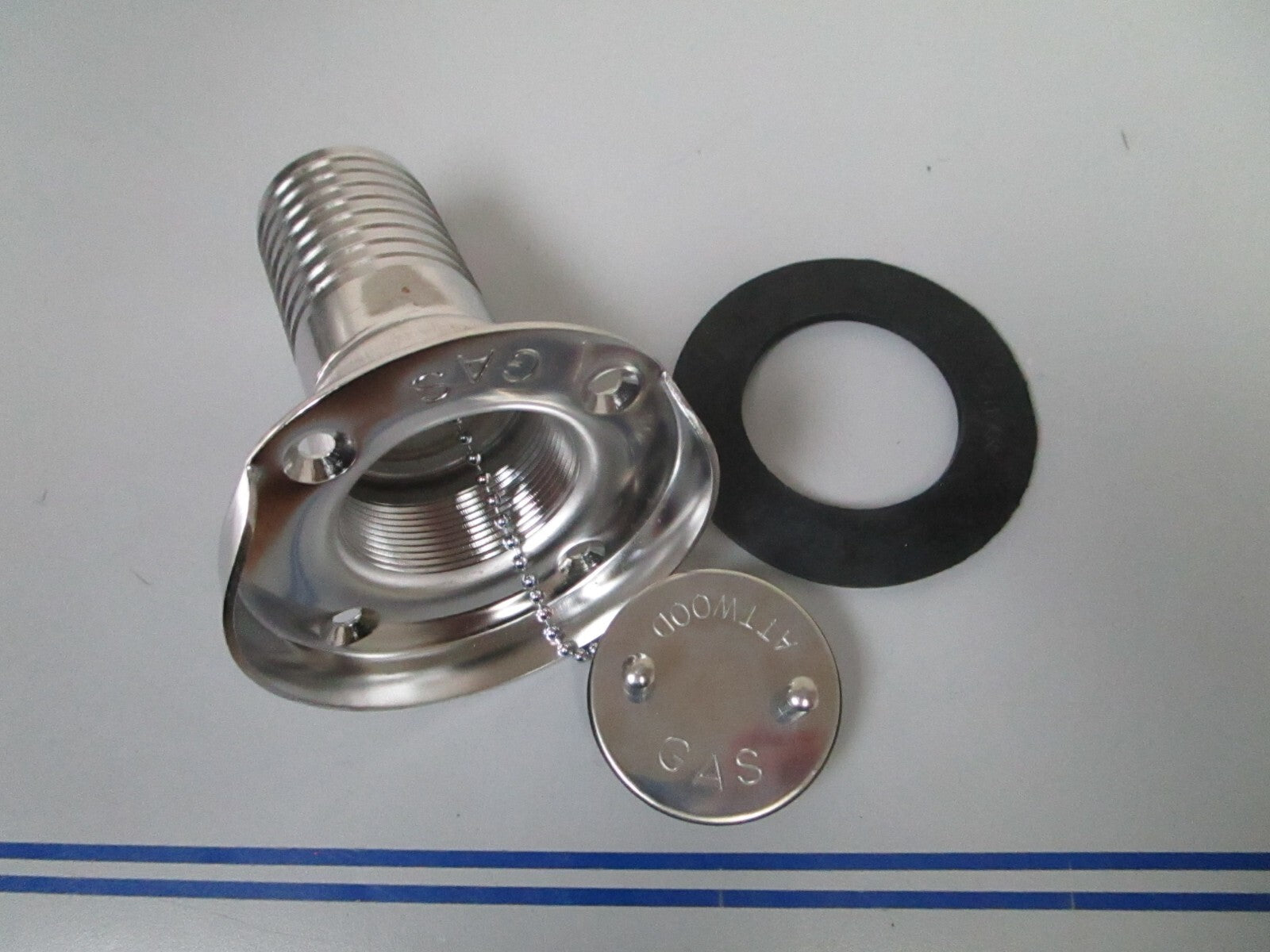 *NEW OEM* 0720 Attwood Gas Deck Fill & Cap 1 ½" Hose