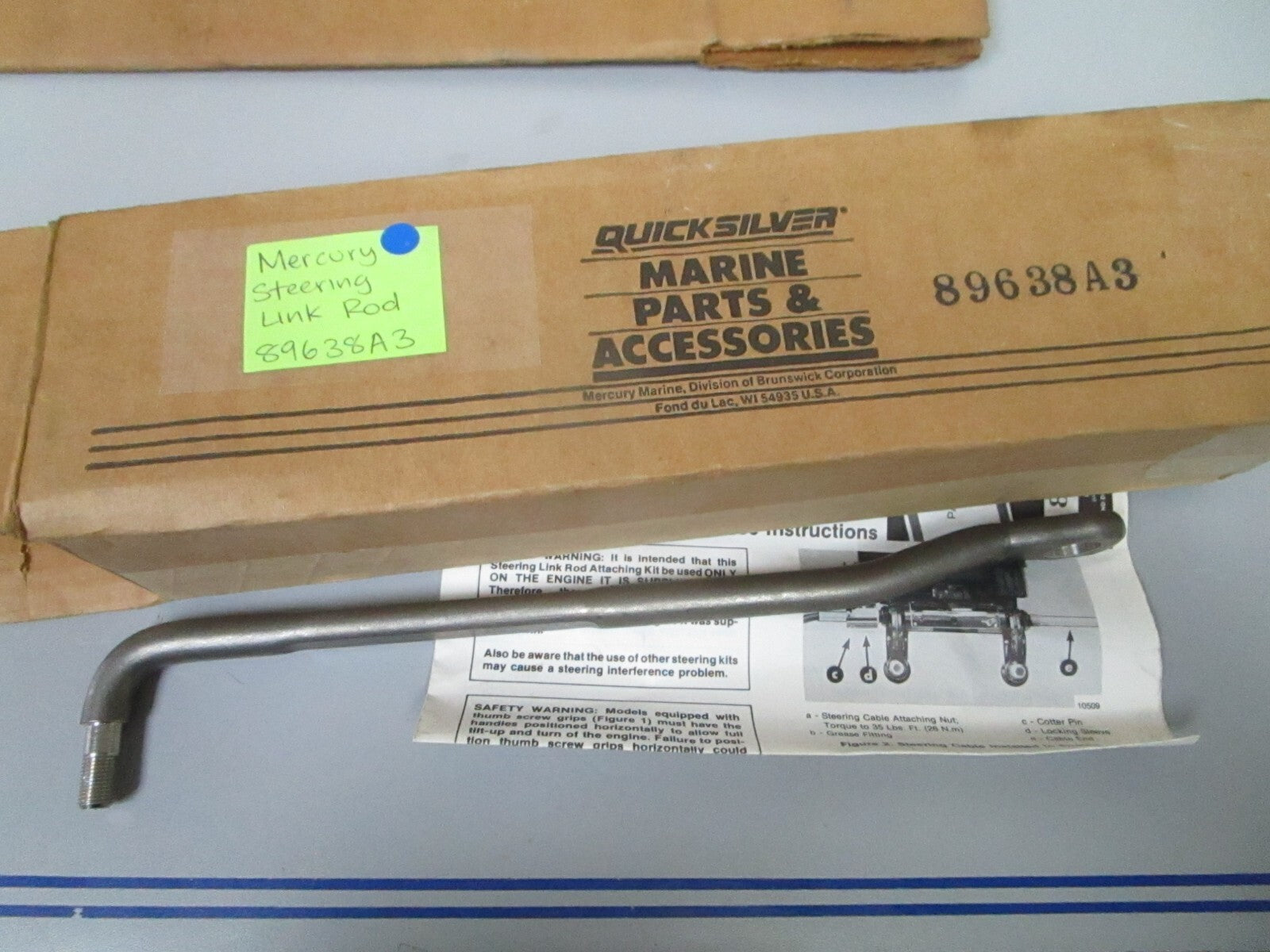 *NEW OEM* 0810 Mercury Quicksilver Steering Link Rod 89638A3