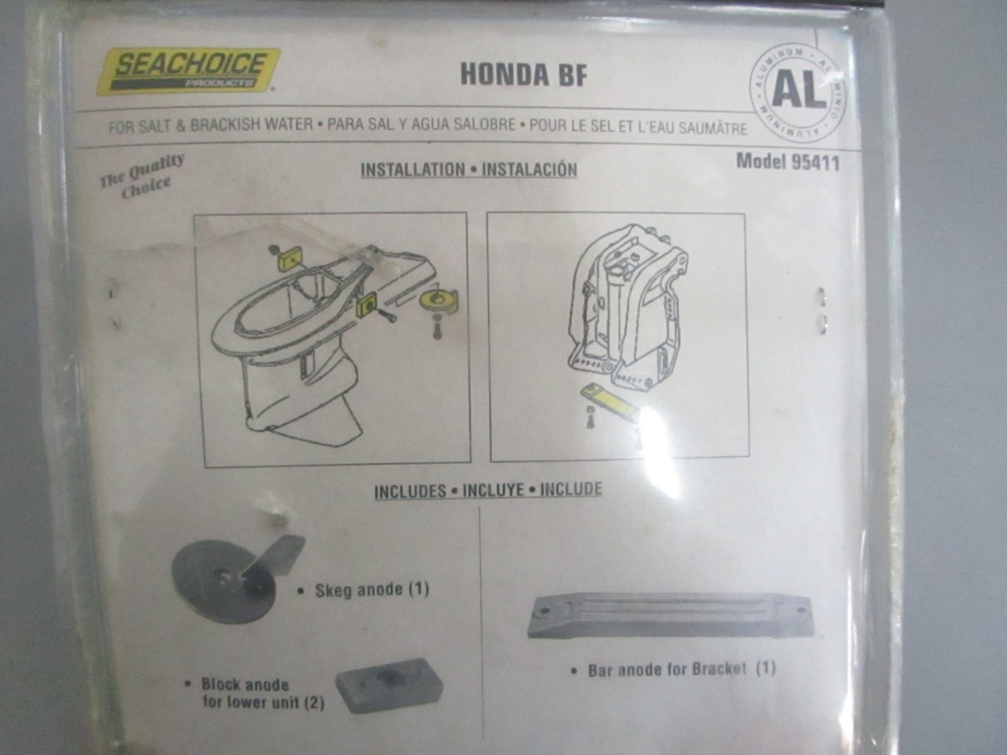 NEW 95411 Seachoice Anode Kit For: Honda 0820