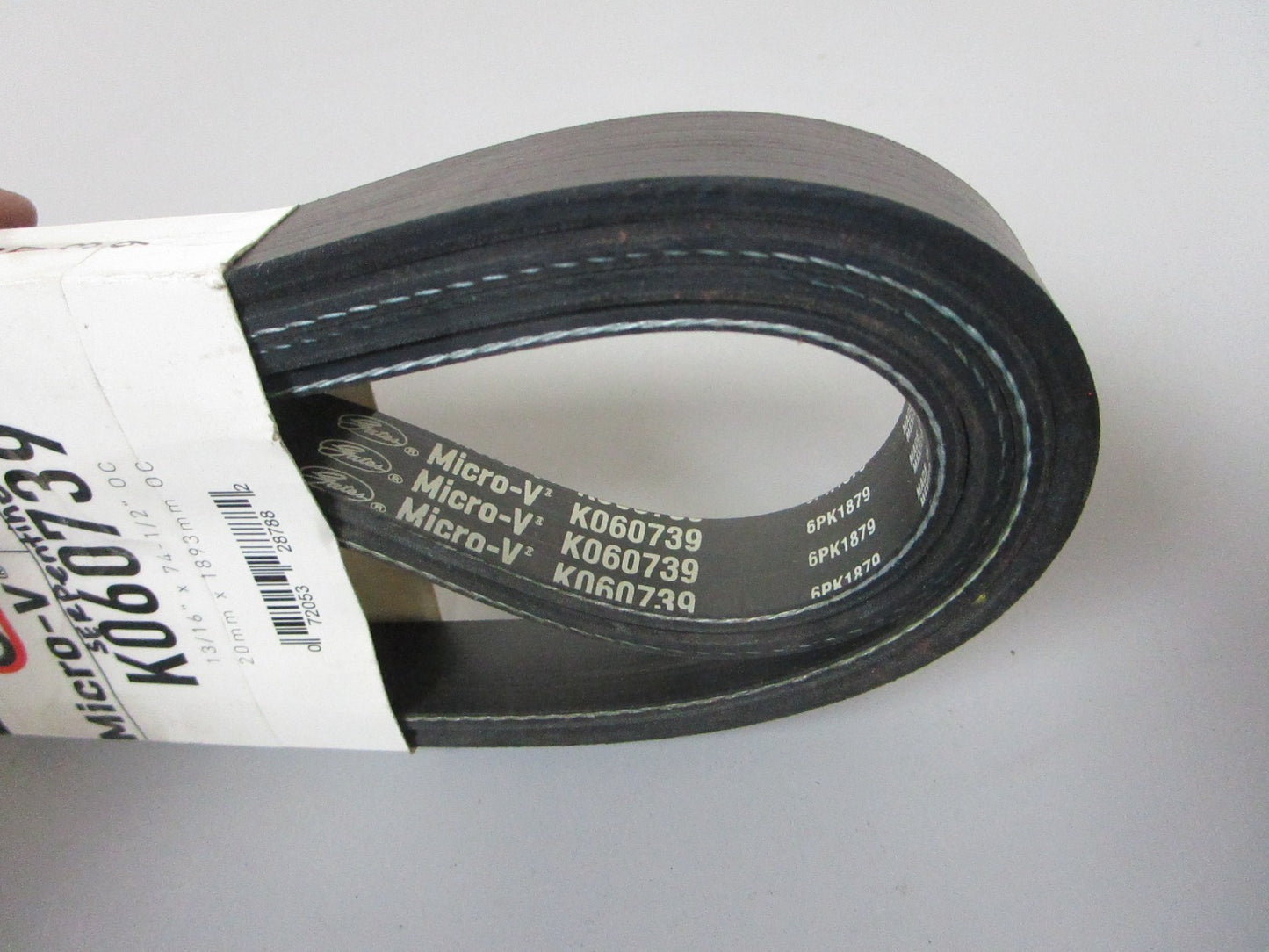 NEW K060739 Gates Micro-V 13/16" x 74 ½" Serpentine Belt 0720