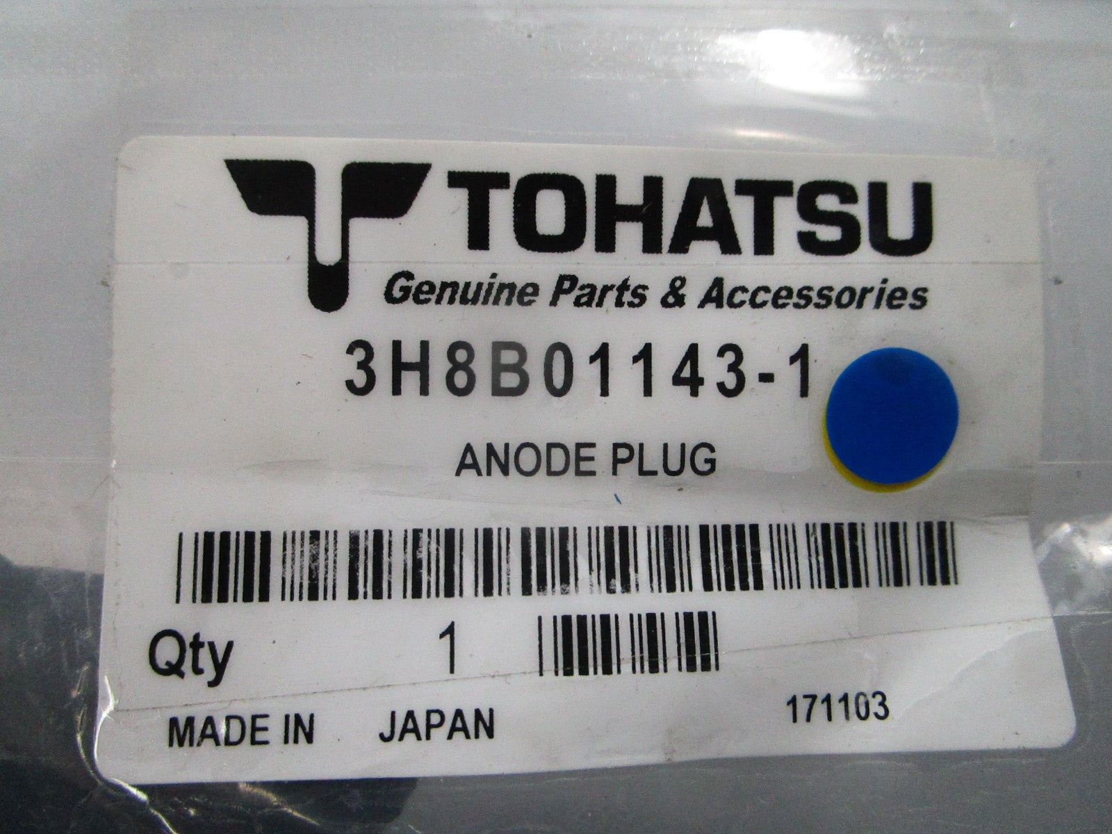*NEW OEM* 0810 Tohatsu Anode Plug 3H8B01143-1