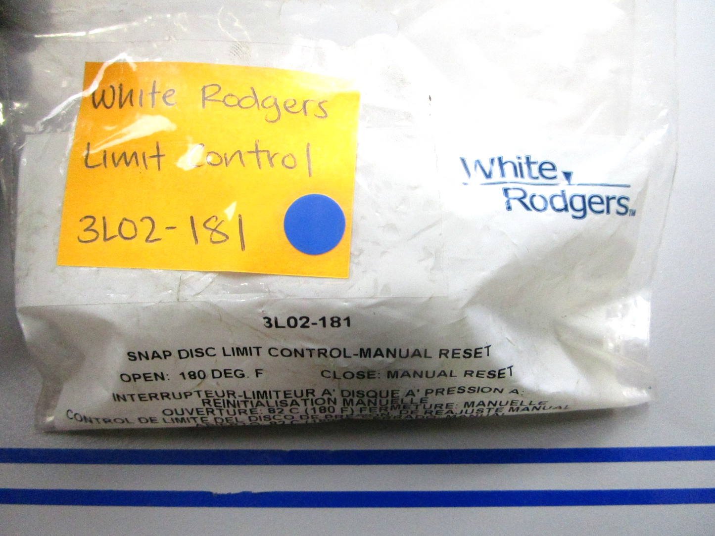 *NEW OEM* 0810 White Rodgers Limit Control 3L02-181