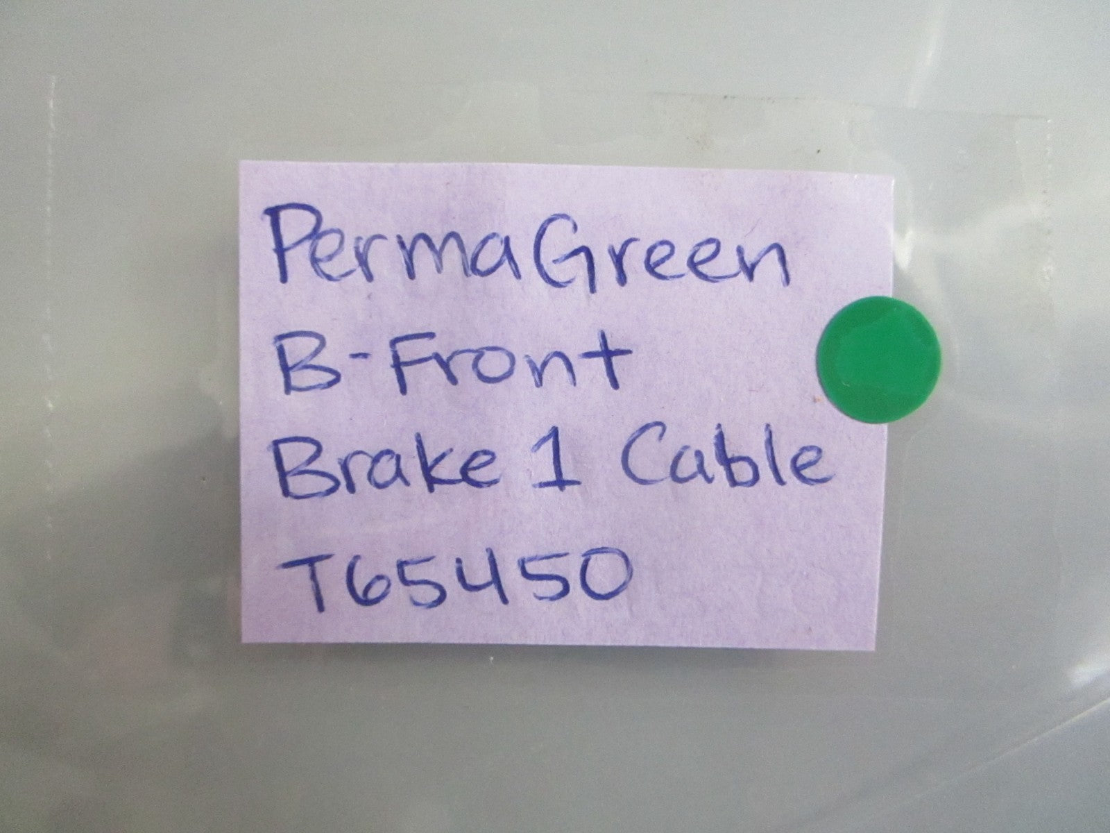 NEW OEM T65450 PermaGreen B-Front Brake 1 Cable 0820