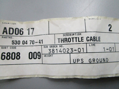 NEW OEM Husqvarna 530 04 70-41 Throttle Cable 0810