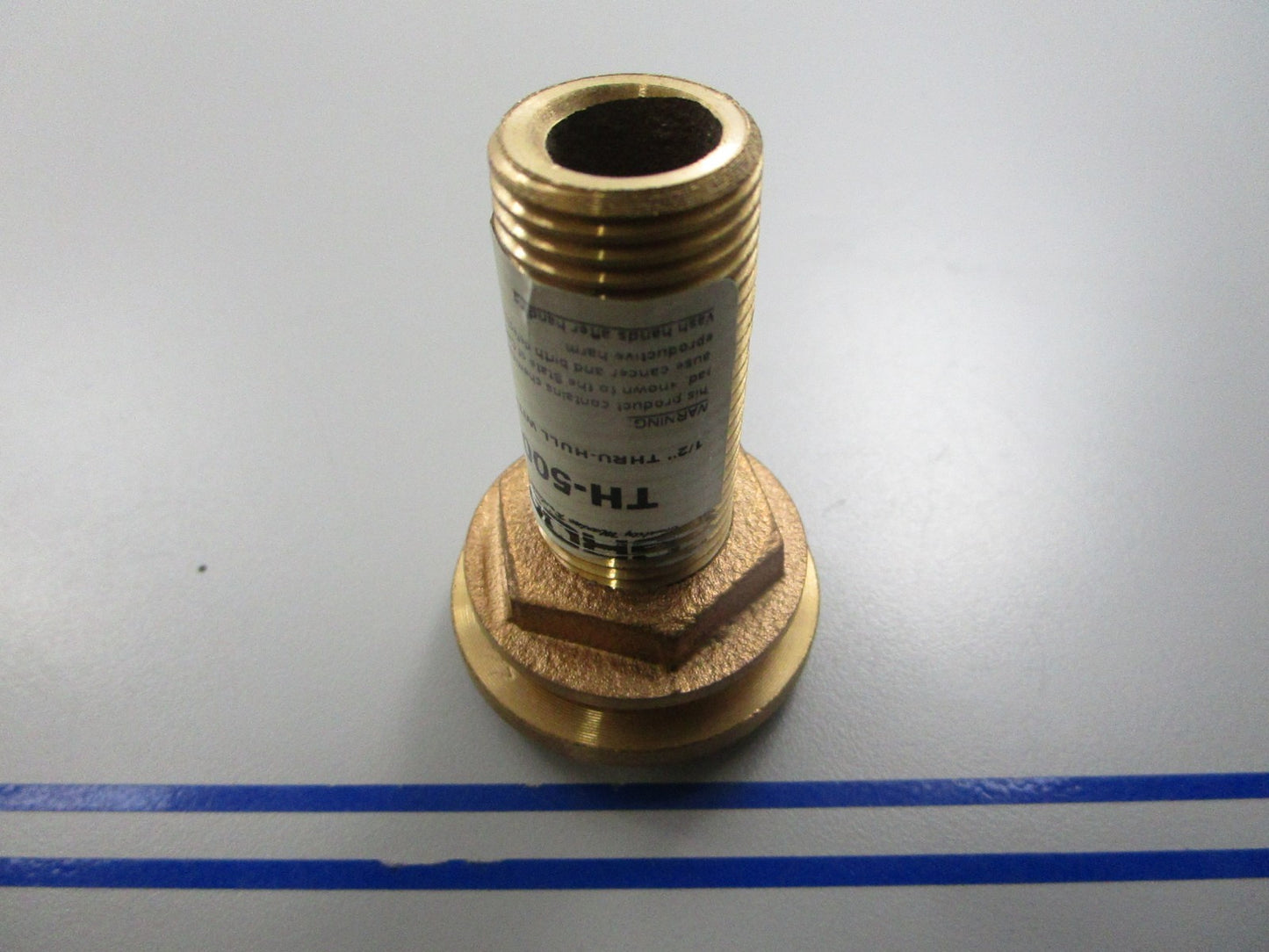 *NEW* 0810 Groco 1/" Thru-Hull Fitting w/ Nut TH-500-W