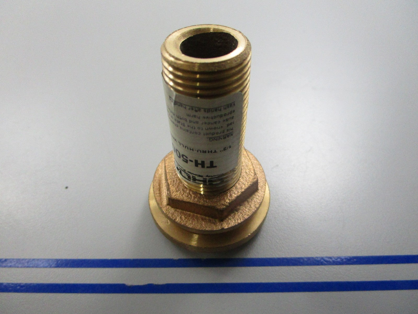 *NEW* 0810 Groco 1/" Thru-Hull Fitting w/ Nut TH-500-W