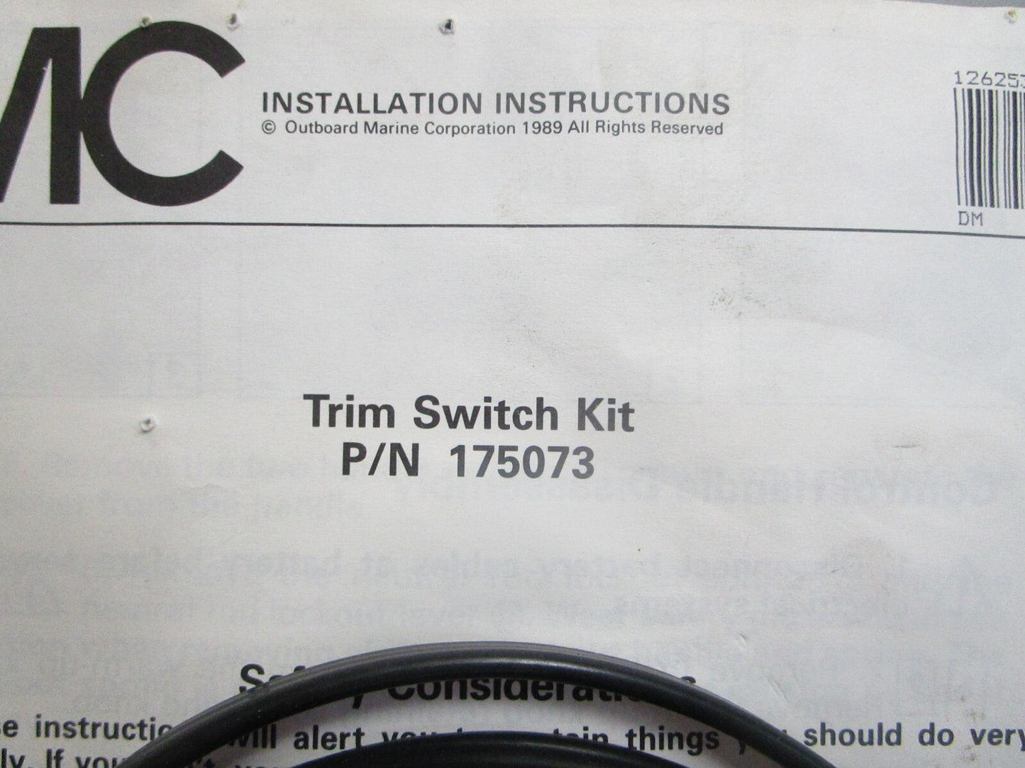 *NEW OEM* 0810 OMC Johnson Evinrude Trim Switch Kit 175079 0175073