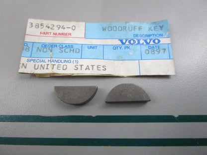 NEW OEM (LOT OF 2) 3854294 Volvo Penta Impeller Key 0810