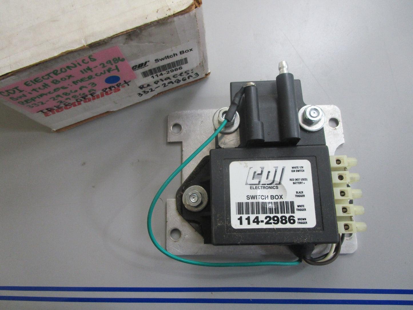 *NEW* 0820 CDI Electronics Switch Box 114-2986 Replaces: Mercury 332-2986A3