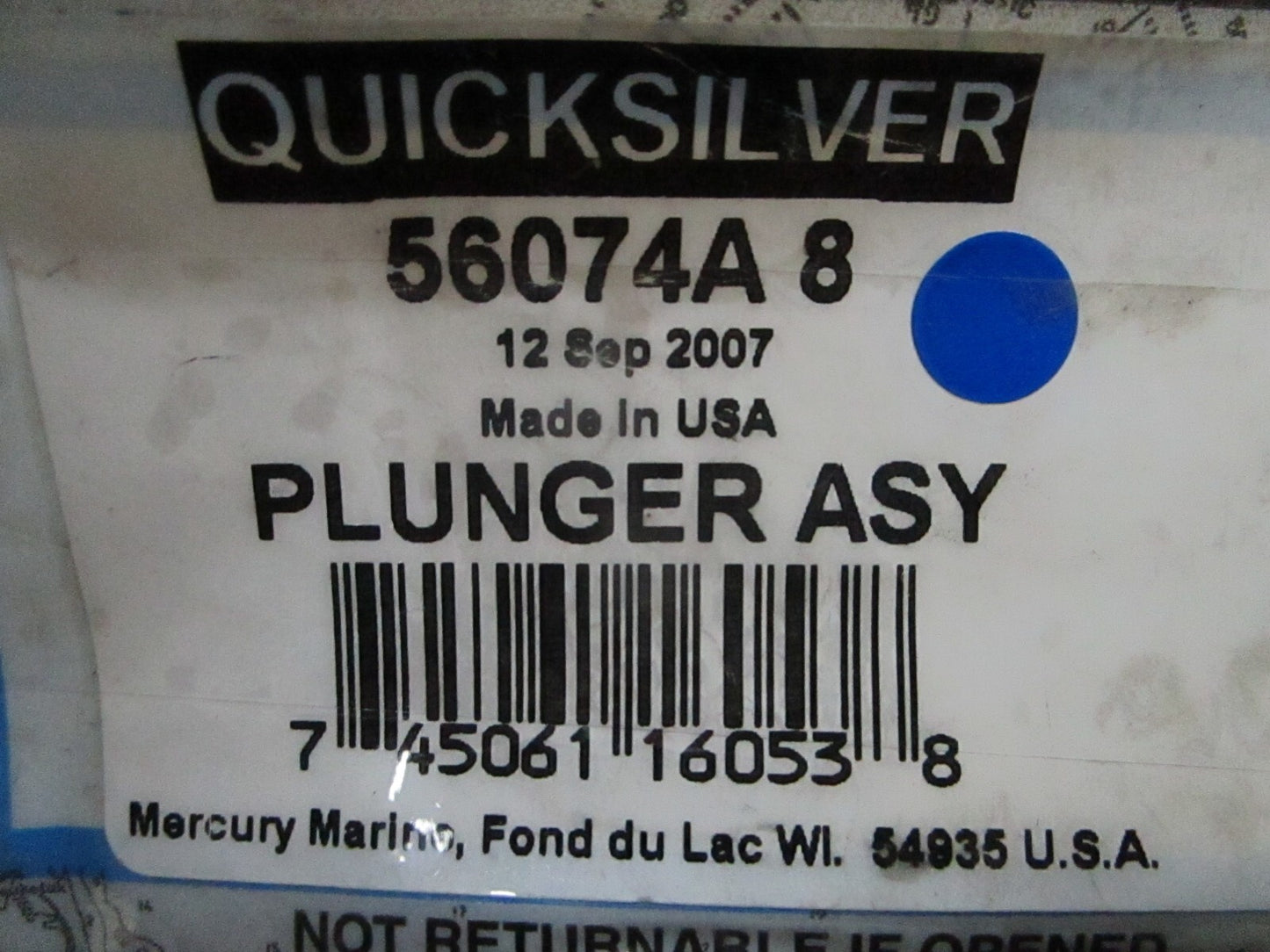 *NEW OEM* 0810 Mercury Quicksilver Plunger Assembly 56074A 8