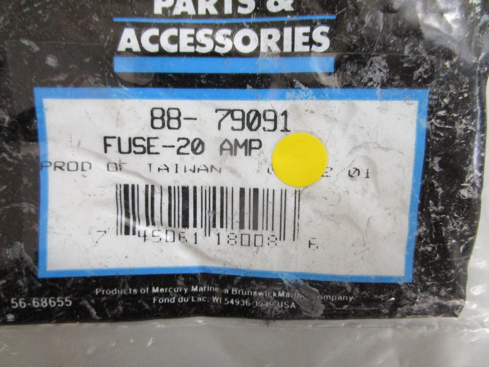 *NEW OEM* (LOT OF 5) 0810 Mercury Quicksilver 20 AMP Fuse 88-79091