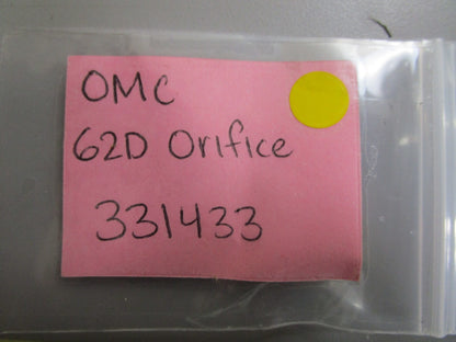 *NEW OEM* 0810 OMC Johnson Evinrude 62D Orifice 331433 0331433