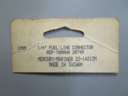 *NEW* 0820 Napa ¼" Fuel Line Connector 18-8075 Replaces: 20749 22-14213M