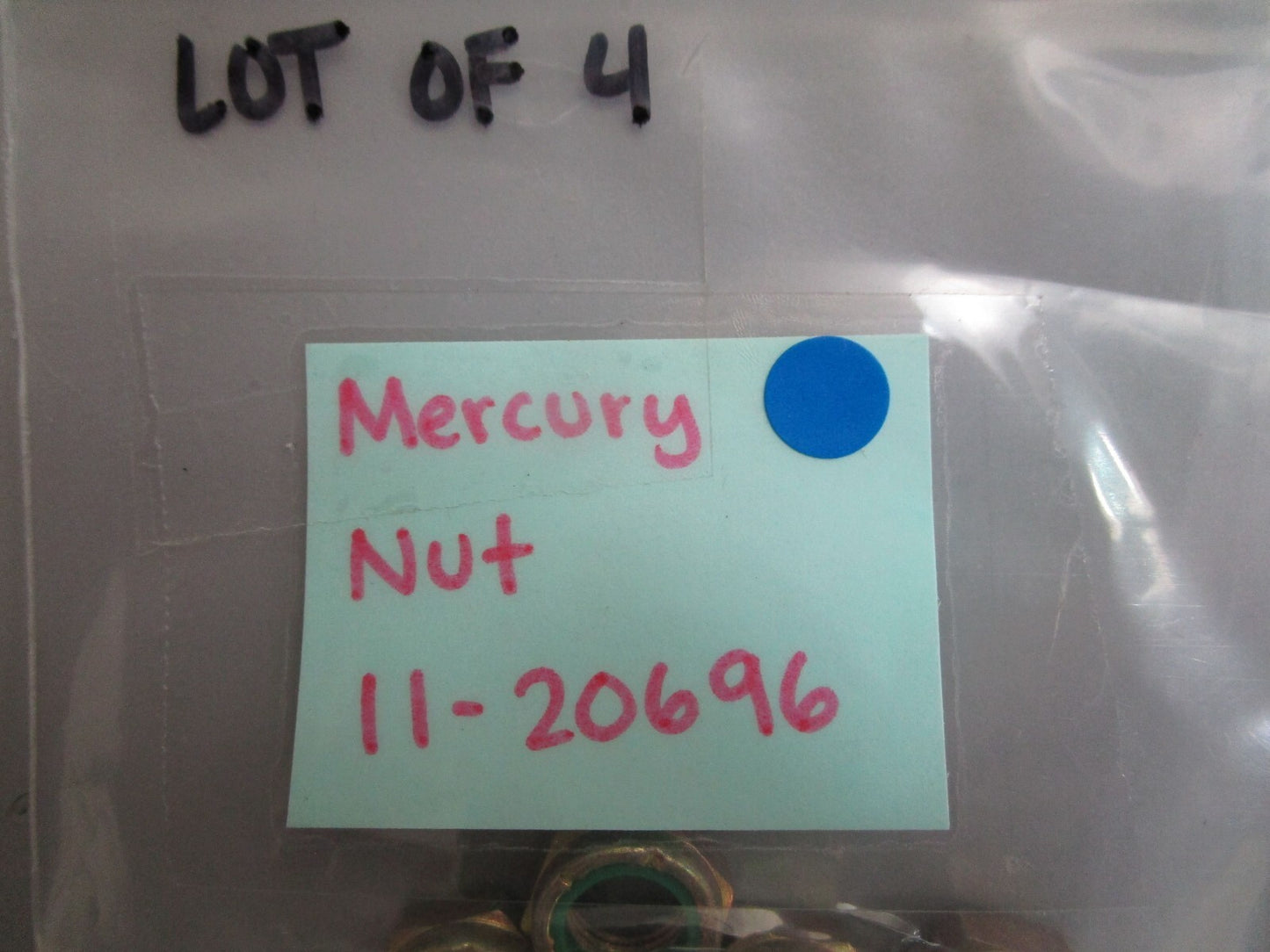 *NEW OEM* (LOT OF 4) 0770 Mercury Quicksilver Nut 11-20696