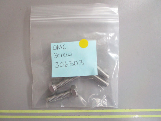 *NEW OEM* (LOT OF 4) 0810 OMC Johnson Evinrude Screw 306503 0306503