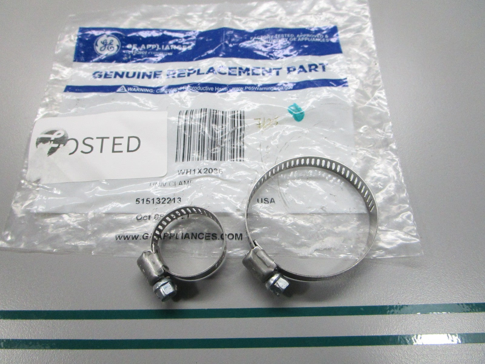 NEW OEM WH1X2036 GE Clamp Kit 0810