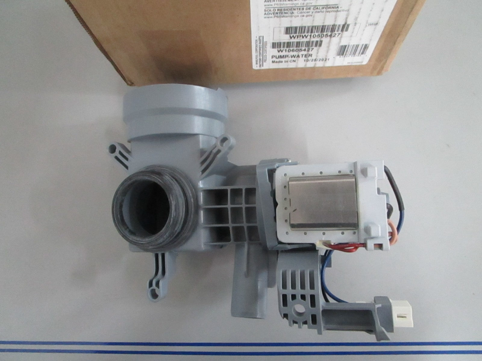 *NEW OEM* 0820 Whirlpool Water Pump W10605427 WPW10605427