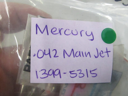 NEW OEM (LOT OF 3) 1399-5315 Mercury Quicksilver .042 Main Jet 0810