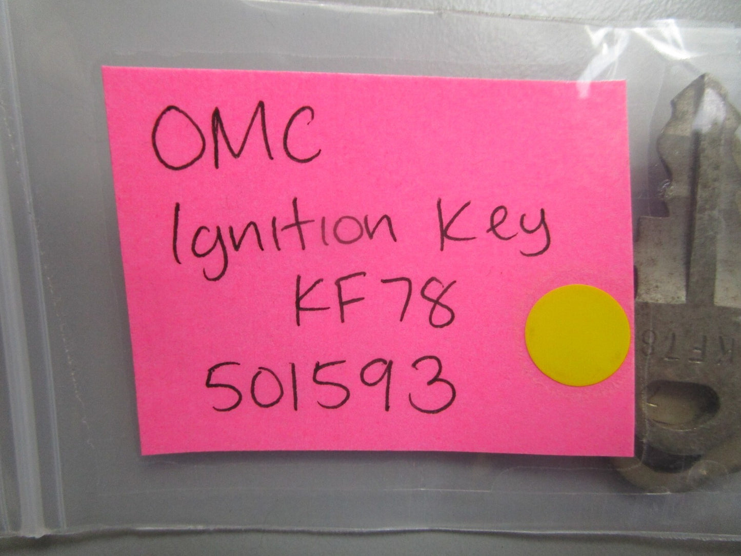 *NEW OEM* 0810 OMC Johnson Evinrude Ignition Key KF78 501593 0501593