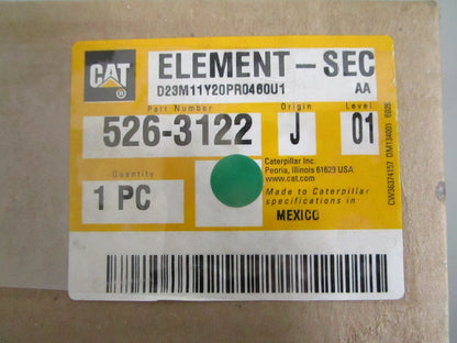 Caterpillar 526-3122 NEW OEM Secondary Air Filter C2.4 C3.3B Mini Excavator 0820
