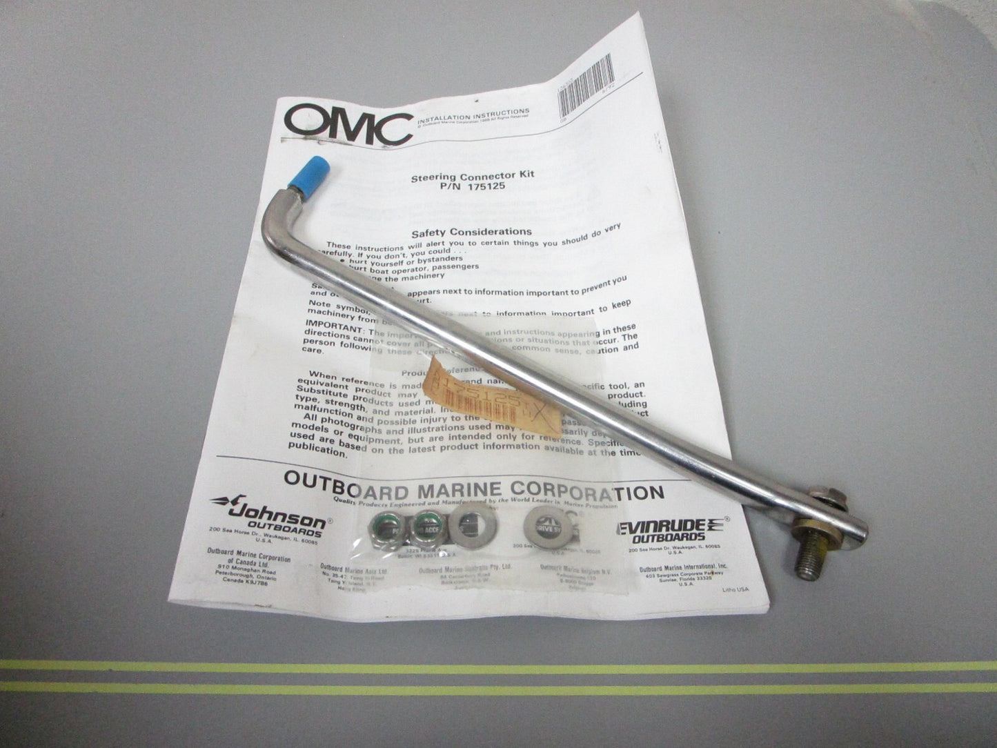 *NEW OEM* 0720 OMC Johnson Evinrude Steering Arm 175125 0175125