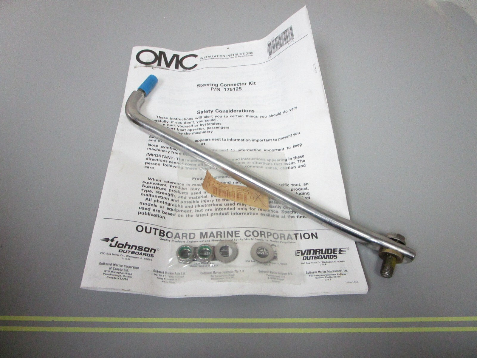 *NEW OEM* 0720 OMC Johnson Evinrude Steering Arm 175125 0175125