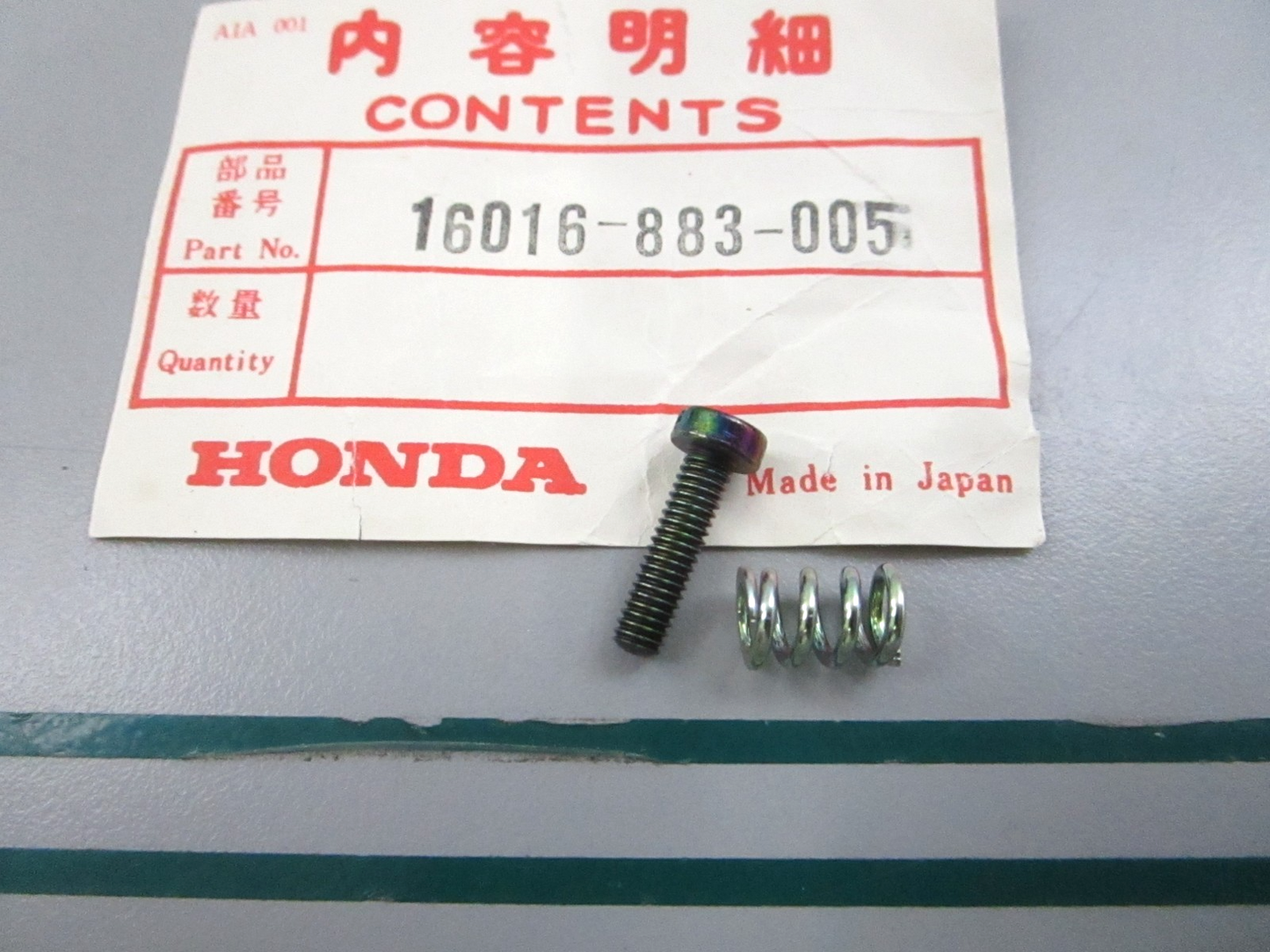 NEW OEM 16016-883-005 Honda Screw Set 0810