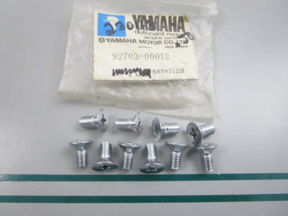 NEW OEM (LOT OF 10) 92703-06012 Yamaha Flat Head Screw 0810