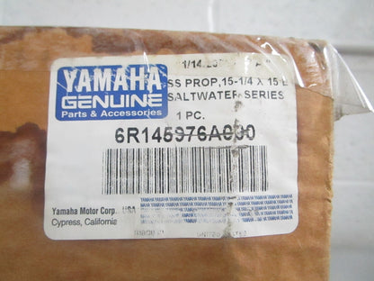 NEW OEM 6R1-45976-A0-00 Yamaha 150-300HP 3×15¼×15 Propeller 0820