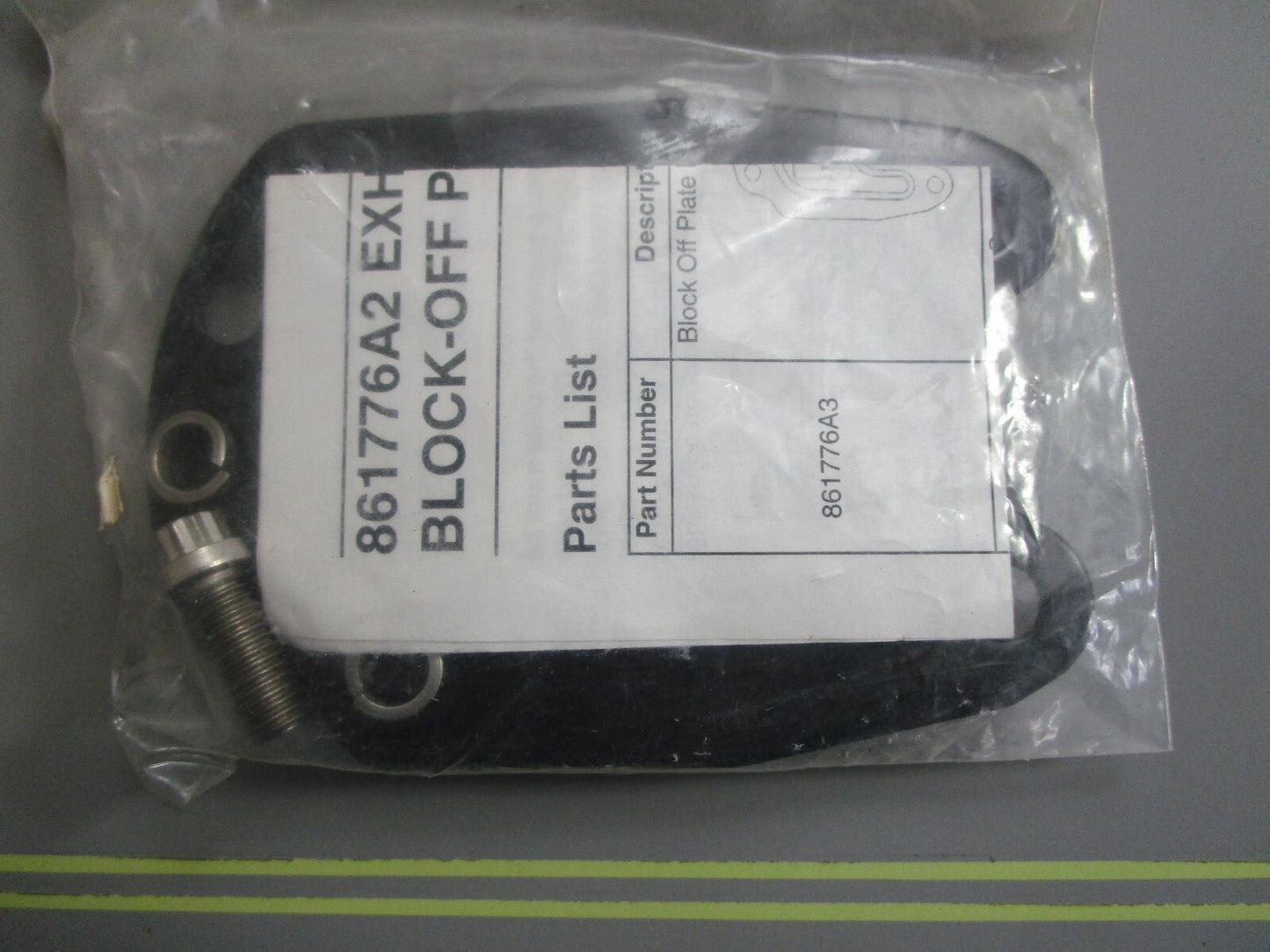 *NEW OEM* 0810 Mercury Quicksilver Exhaust Block-Off Plate 861776A2