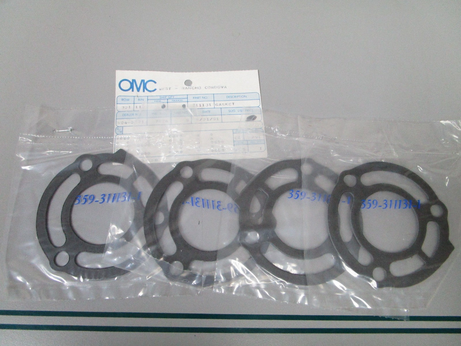 NEW OEM (LOT OF 4) 311131 0311131 OMC Johnson Evinrude End Cap Gasket 0810