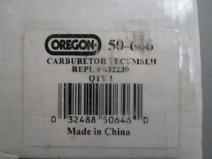 *NEW* 0820 Oregon Carburetor Assy 50-646 Replaces: Tecumseh 632272