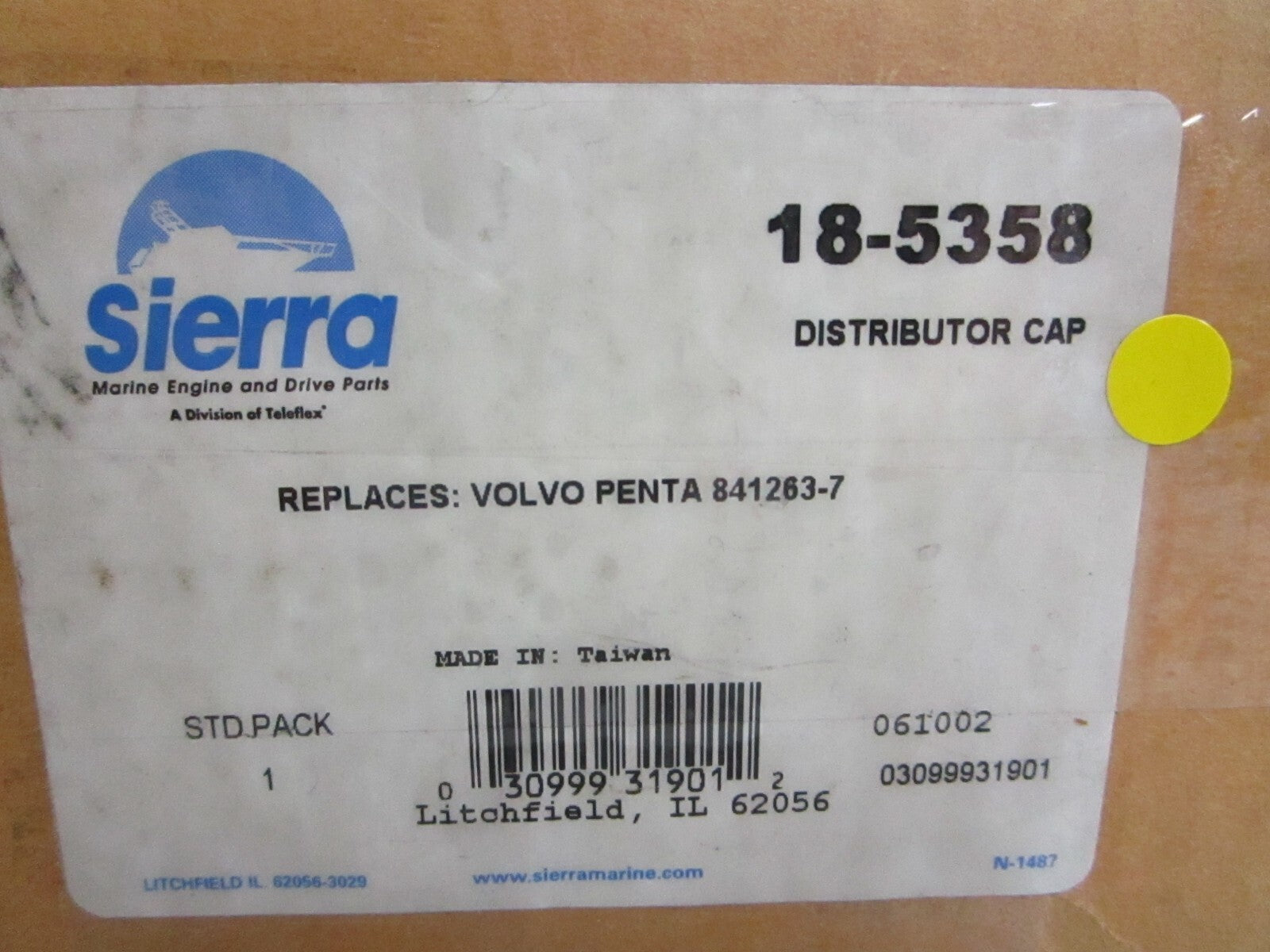 *NEW* 0820 Sierra Distributor Cap 18-5358 Replaces: 841263
