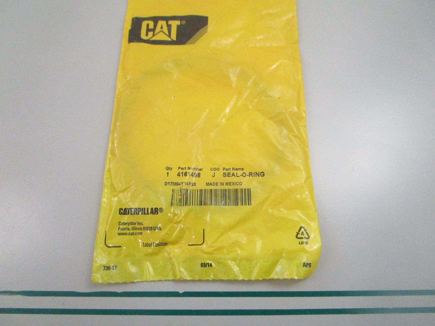 CAT Caterpillar NEW OEM O-Ring 416-1498 SAE 346 5.33x104mm  0810