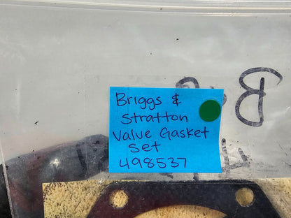 NEW OEM 498537 Briggs & Stratton Valve Gasket Set 0810