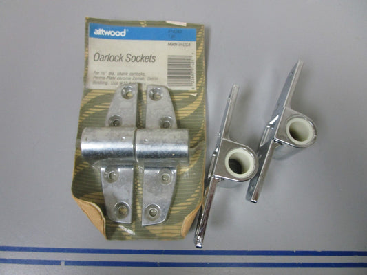 *NEW OEM* (LOT OF 2) 0720 Attwood Oarlock Chrome Socket Pair 9142A3