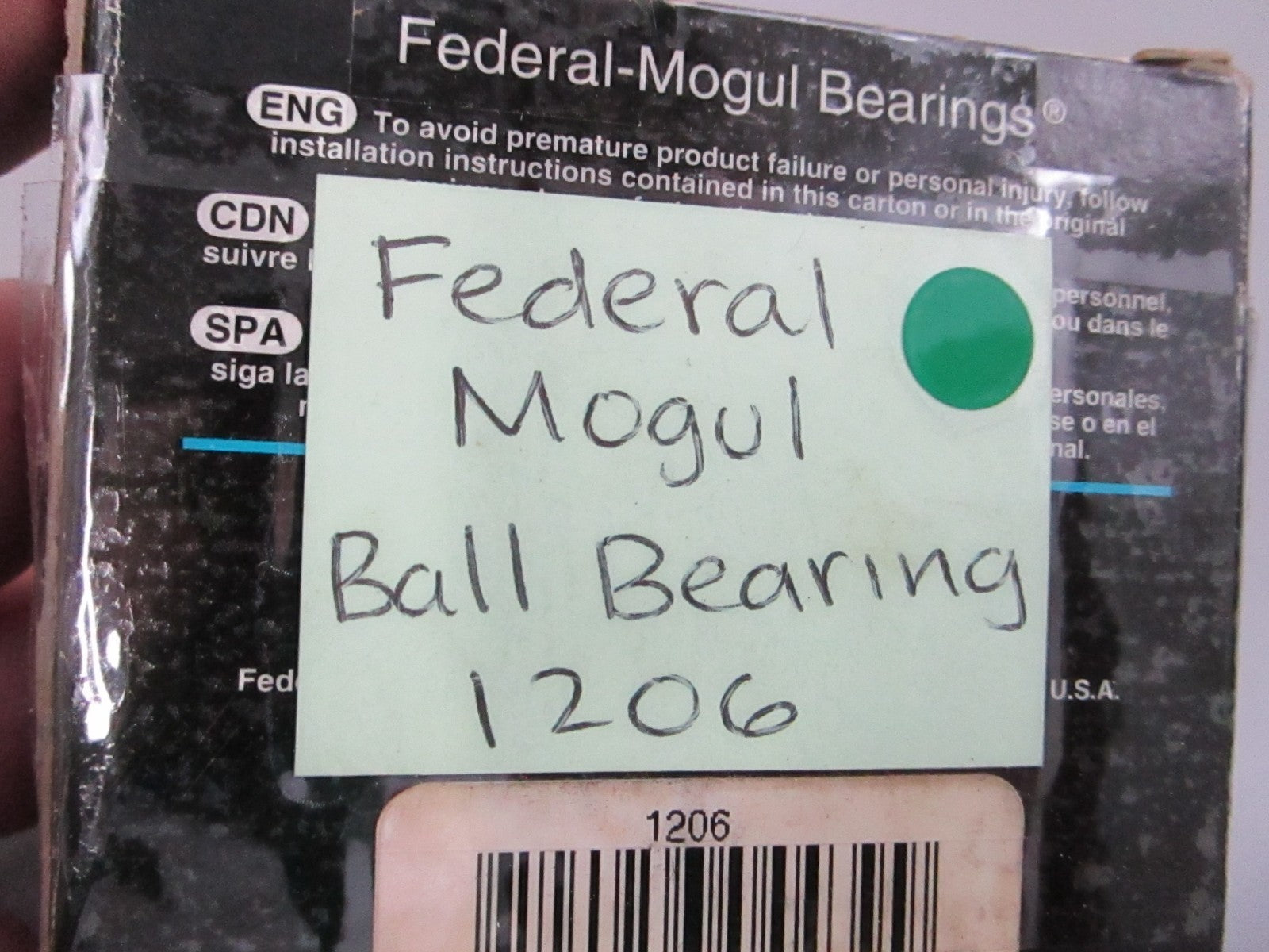 NEW OEM 1206 Federal Mogul Ball Bearing 0810