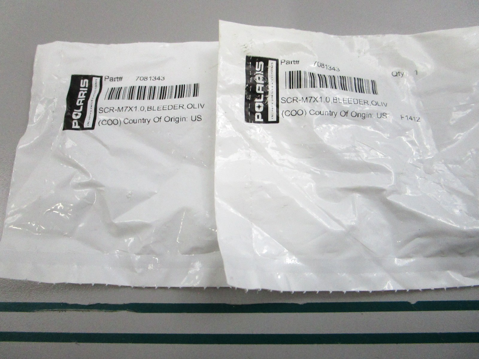 NEW OEM (LOT OF 2) 7081343 Polaris Bleeder Screw 0810