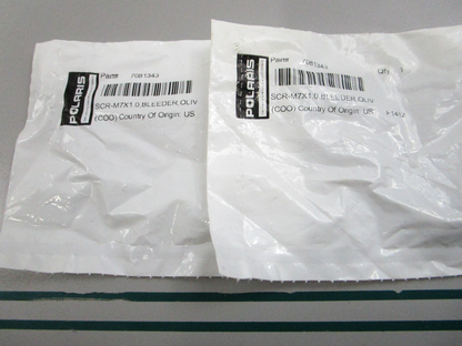 NEW OEM (LOT OF 2) 7081343 Polaris Bleeder Screw 0810