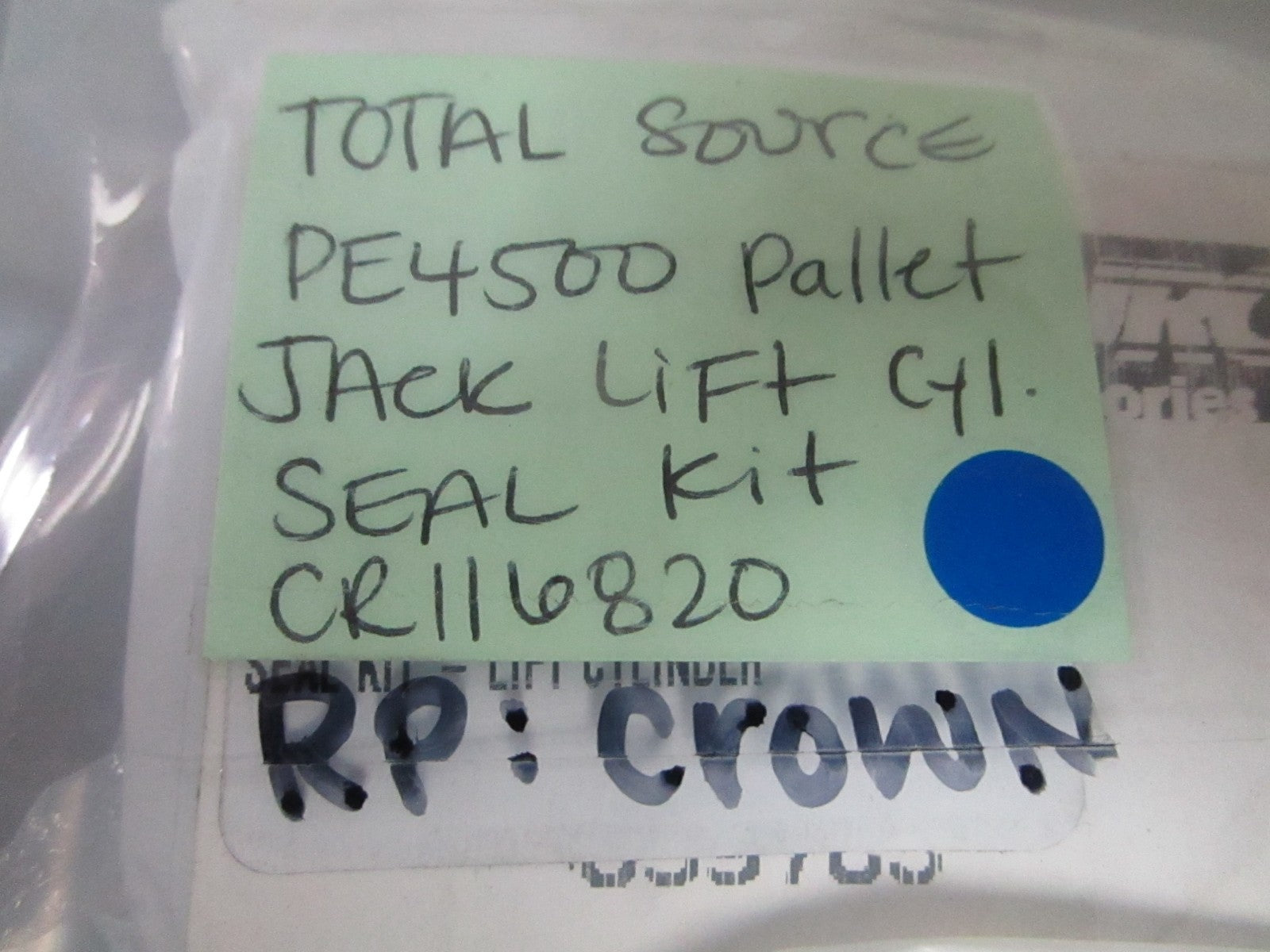 *NEW* 0720 Total Source PE4500 Pallet Jack Cylinder Lift Seal Kit CR116820