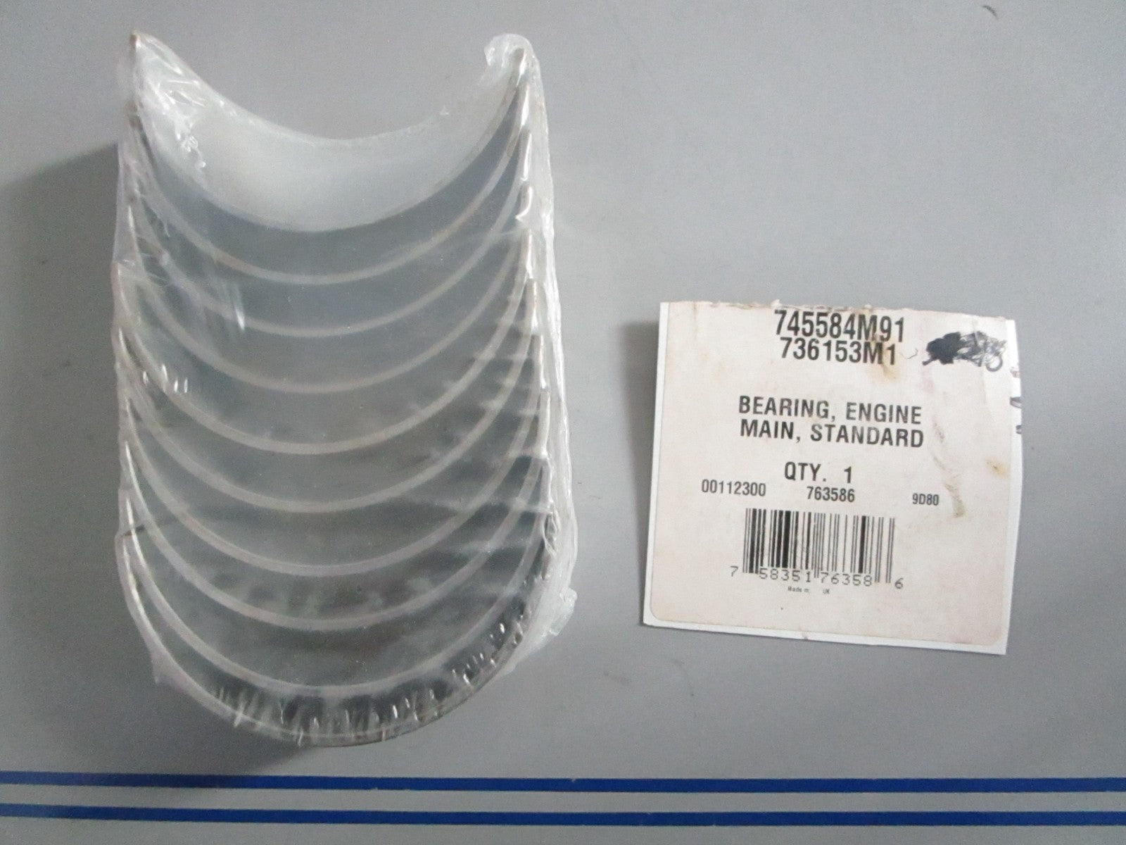 NEW 745584M91 736153M1 Tisco Main Bearing Set For: Ferguson 0820