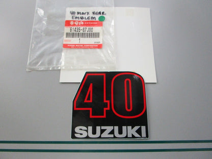 NEW OEM 61435-87J80 Suzuki 40 Mark Rear Emblem 0810