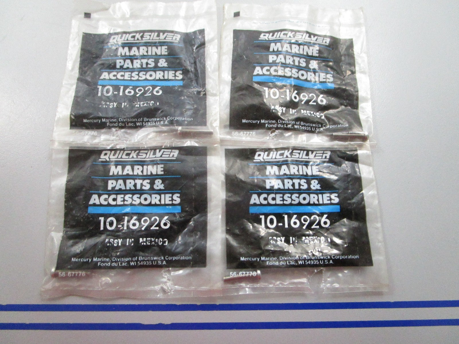 NEW OEM (LOT OF 4) 10-16926 Mercury Quicksilver Screw 0810