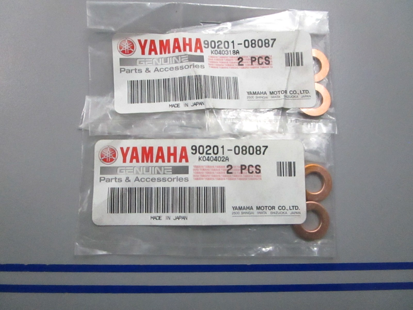 NEW OEM (LOT OF 4) 90201-08087-00 Yamaha Washer 0810