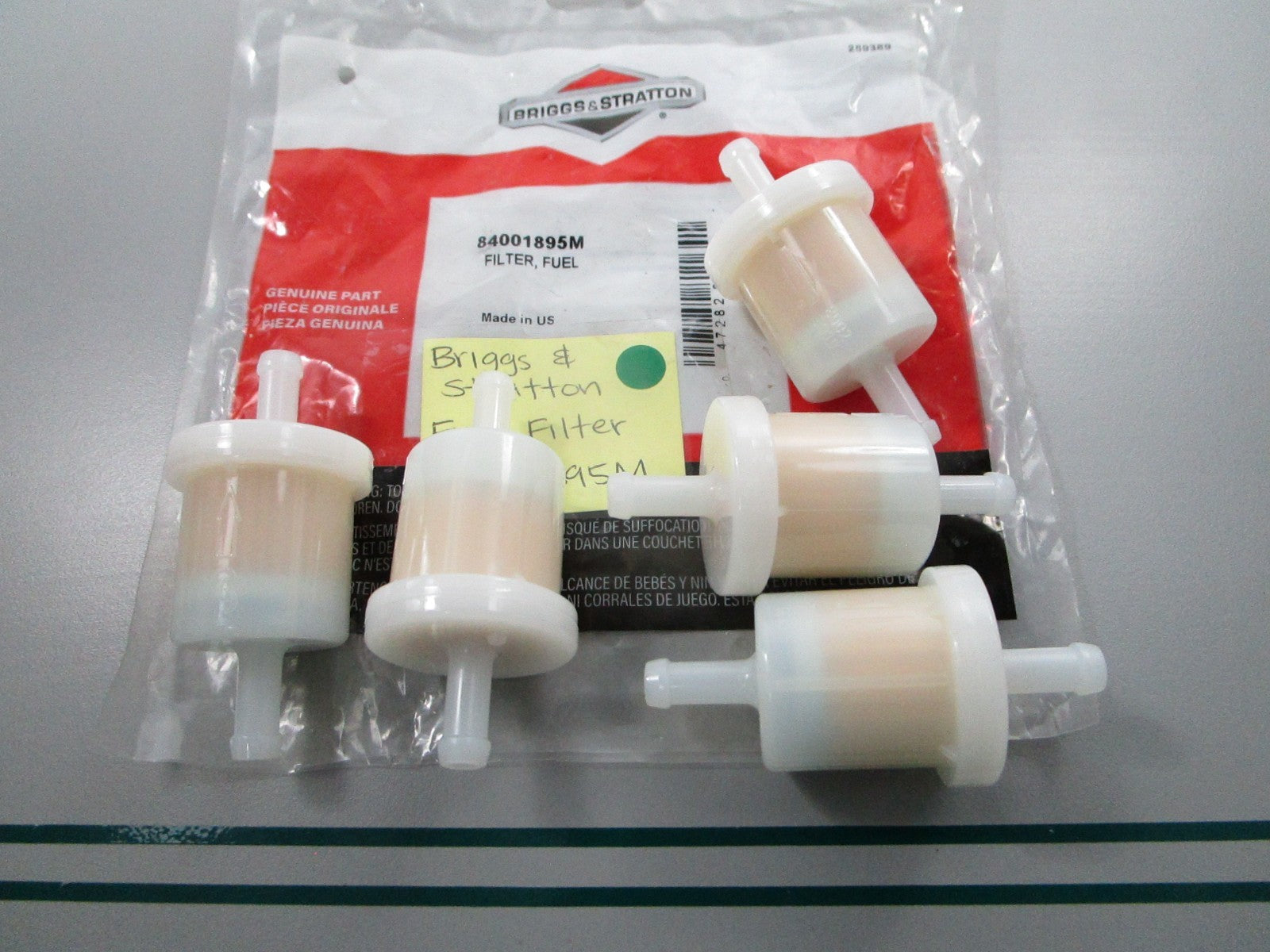 NEW OEM (LOT OF 5) 84001895M Briggs & Stratton Fuel Filter 0810