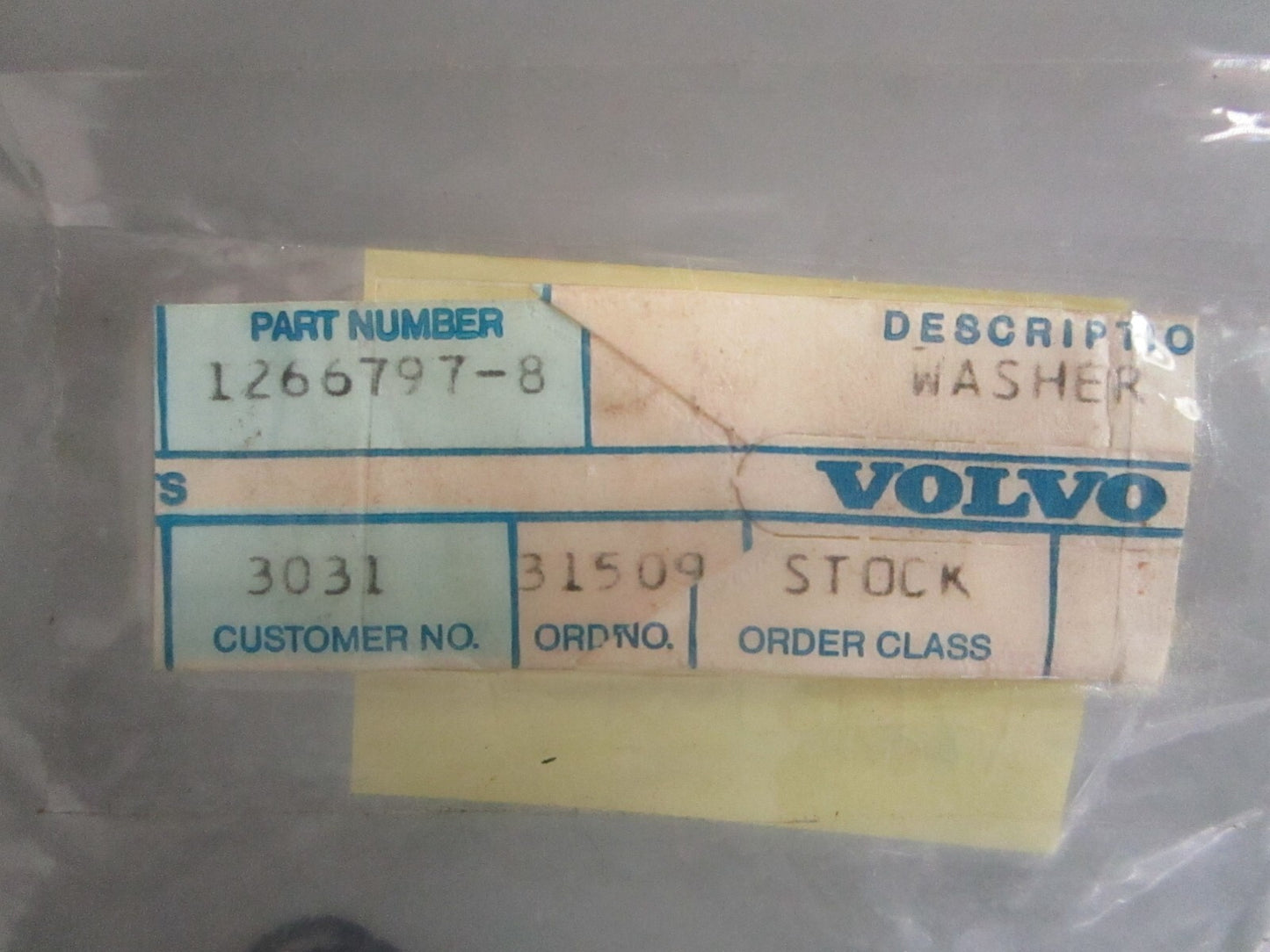 *NEW OEM* 0750 Volvo Penta WASHER 1266797