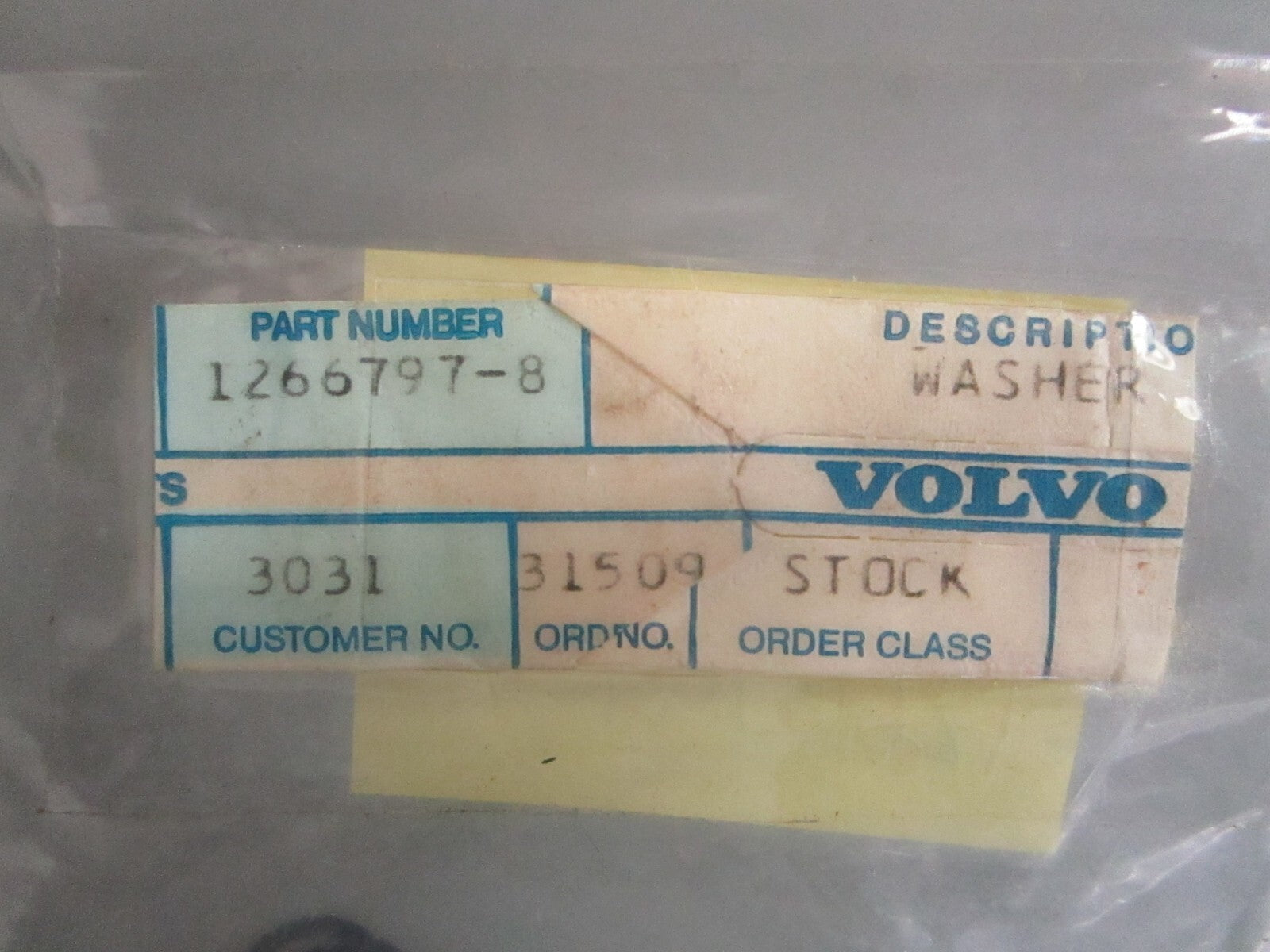 *NEW OEM* 0750 Volvo Penta WASHER 1266797